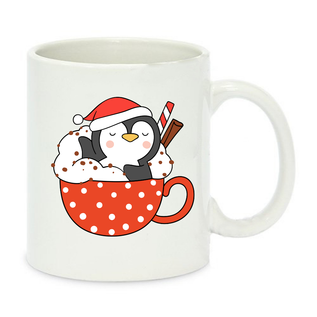 Чашка с принтом Пингвин 330 мл Белый (001221)
