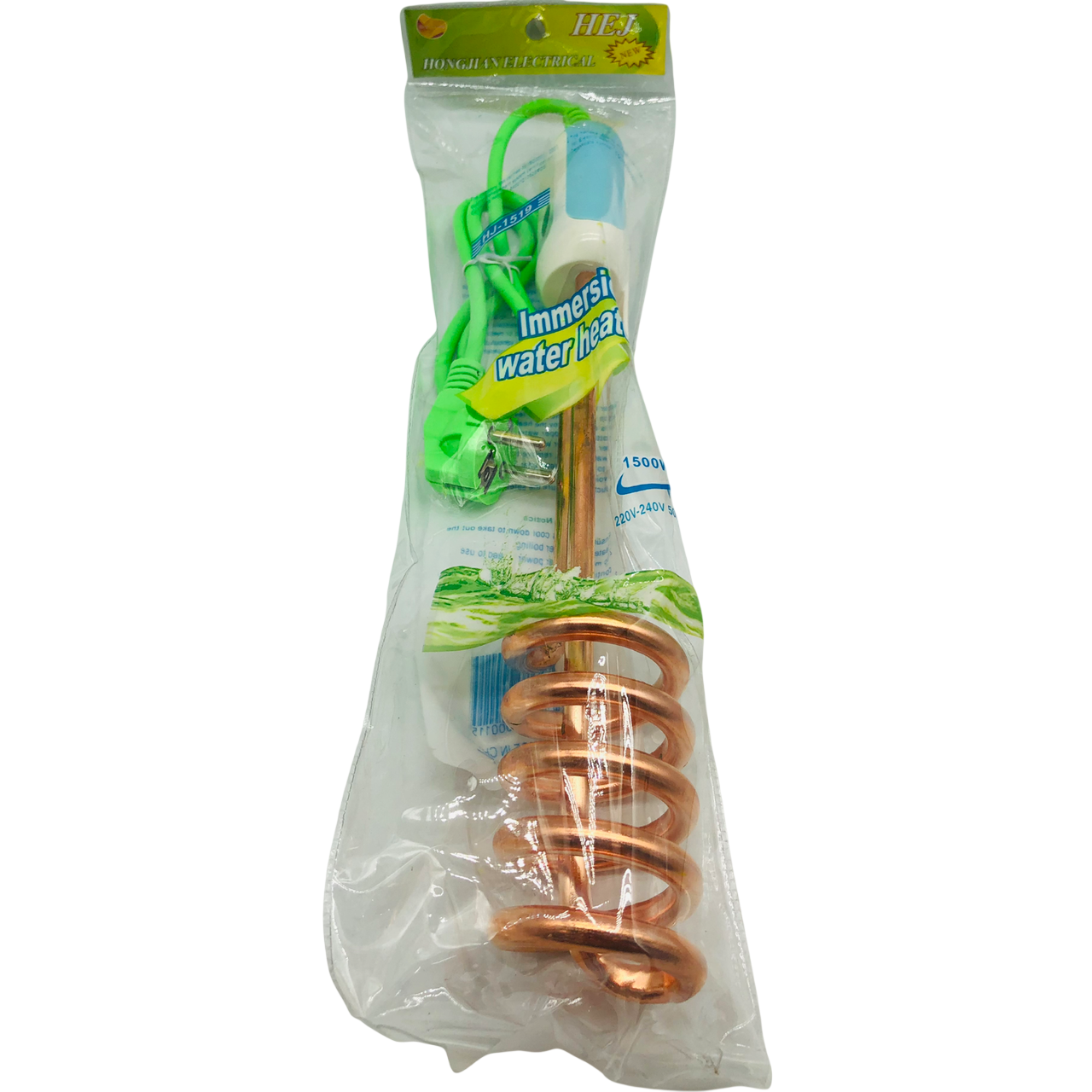 Кип'ятильник посилений з заземленням 1,5 кВт Зелений (33542626)