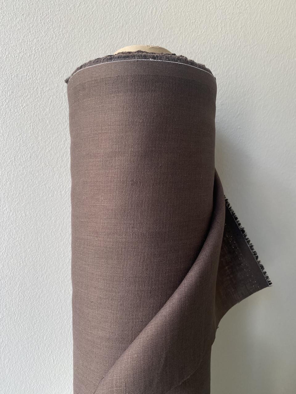 Ткань рубашечно-платьевая LINEN PLUS льняная натуральная 143 см 1547 Коричневый - фото 1 Ткань рубашечно-платьевая LINEN PLUS льняная натуральная 143 см 1547 Коричневый - фото 1