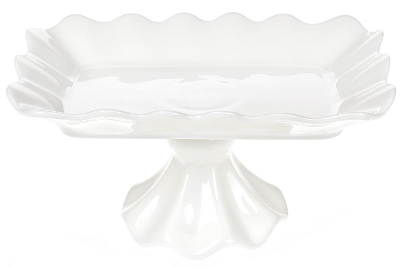 Фруктовница White City Гофре прямоугольная 25,5 см Белый (BD-988-192)