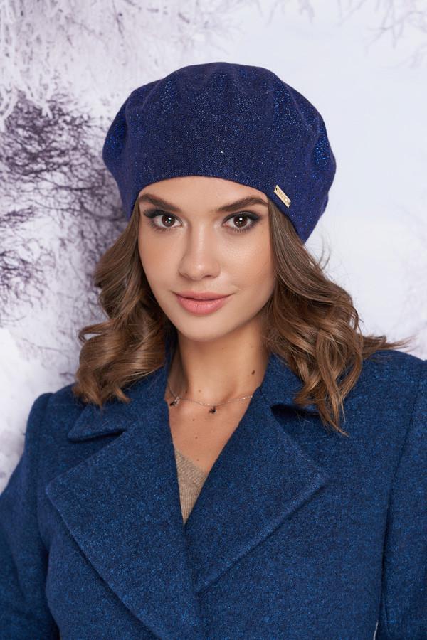 Берет с люрексом Braxton Наиля женский Джинсовый (4908)