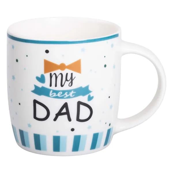 Чашка фарфоровая MY BEST DAD для горячих напитков для папы 450 мл (RX-N240278MD)
