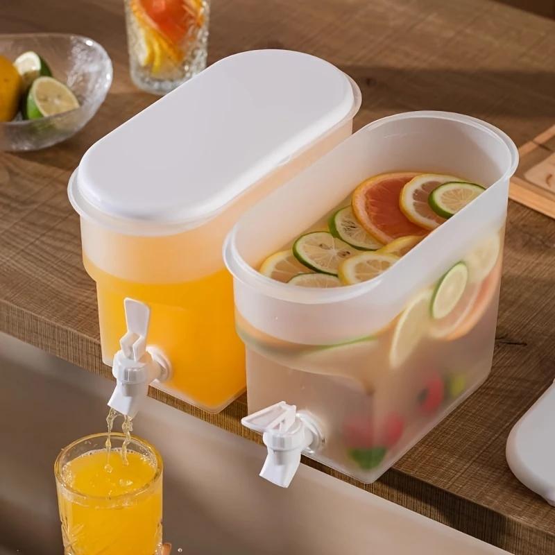 Емкость пластиковая с краном и крышкой контейнер для холодных напитков в холодильник 3,5 л Прозрачный (D-0096) - фото 3