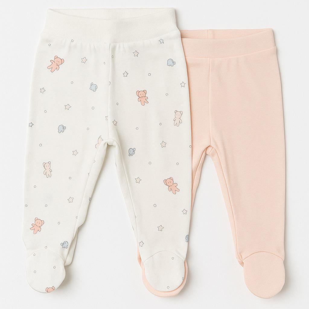 Комплект ползунков Kids 6W4317 62см 2 шт. Белый/Розовый