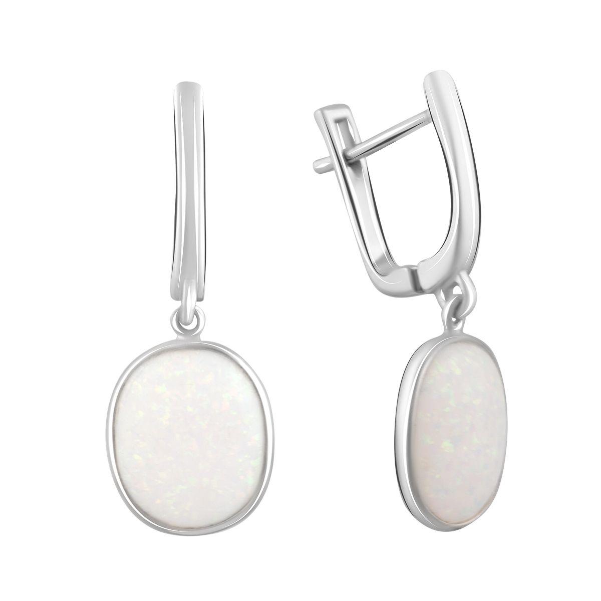 Серебряные серьги с опалом 4.556 ct (2097105)