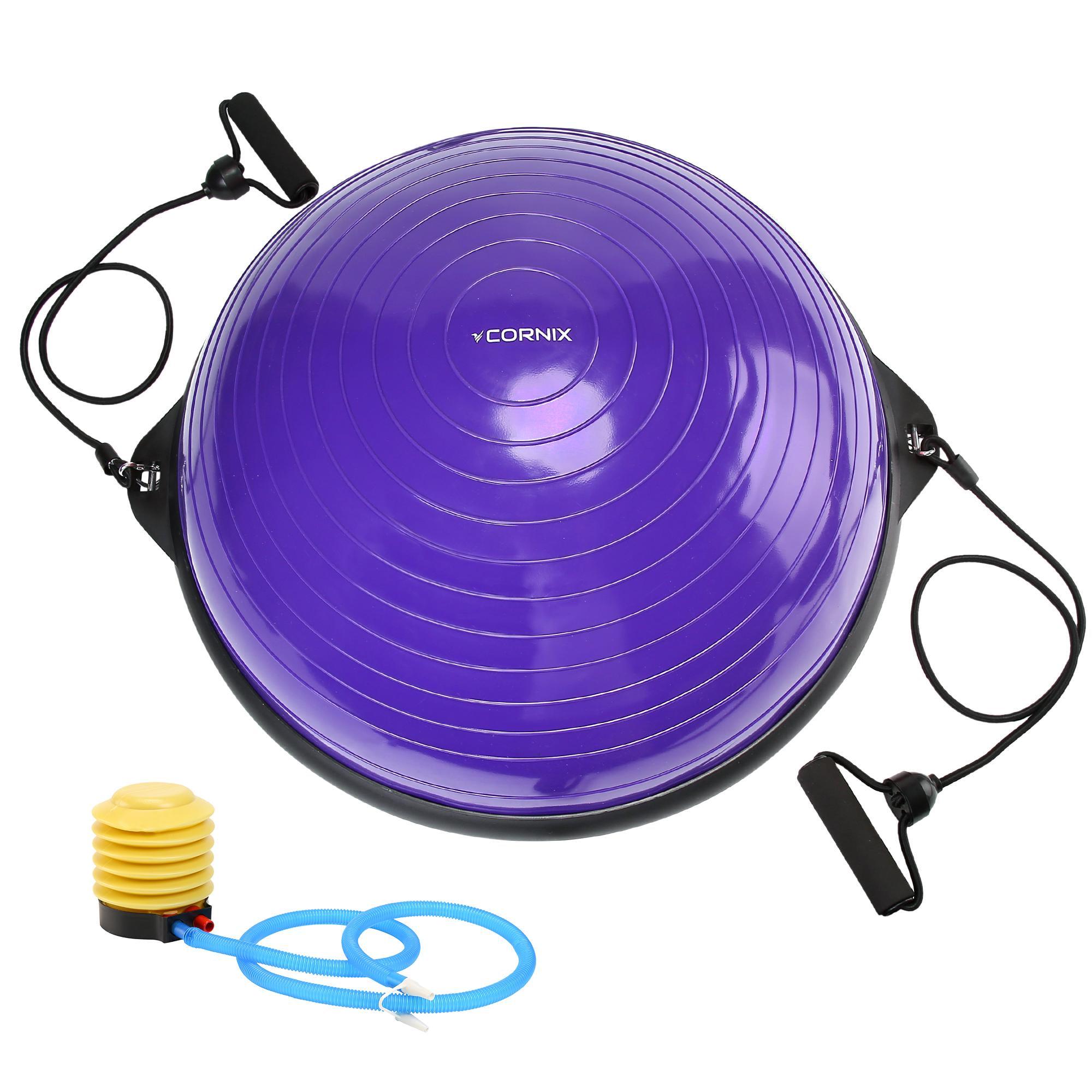 Балансировочная платформа полусфера Cornix Bosu Ball XR-0454 58 см с эспандерами Violet