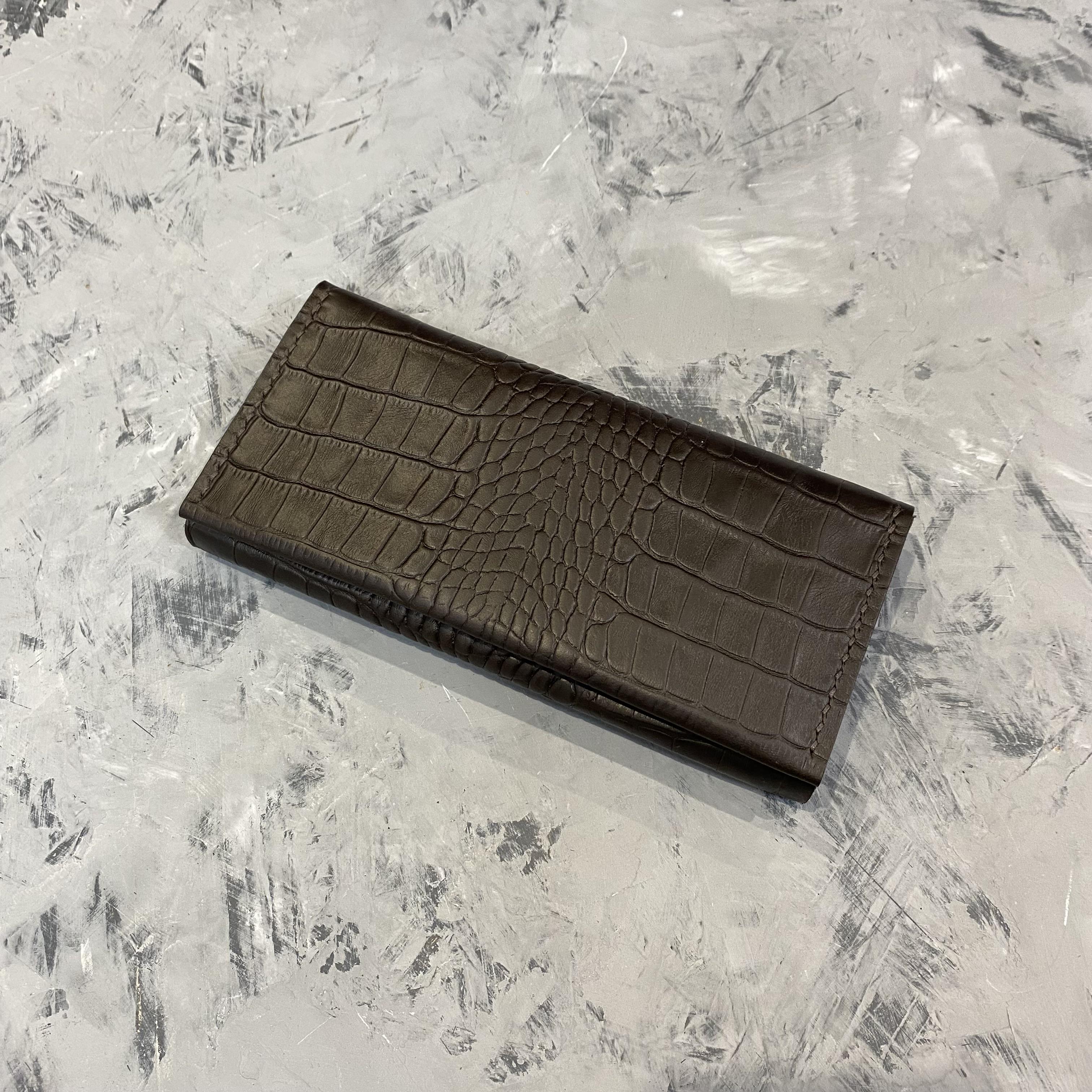 Кошелек женский Stedley leather Жасмин из натуральной кожи Коричневый кайман (30640812)