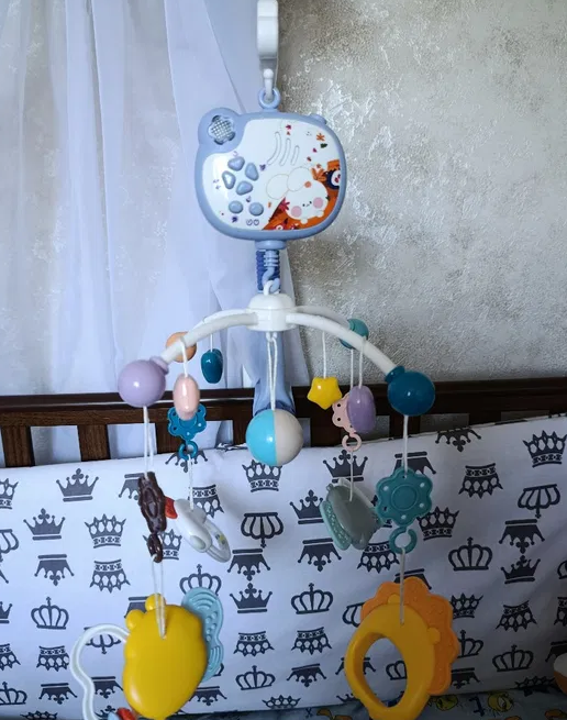 Мобиль-карусель на кроватку Звездные сны WToys с колыбельными и проекцией звездного неба (2709645326) - фото 6