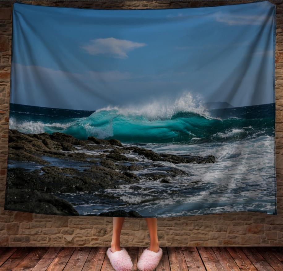 Плед із 3D принтом Бірюза океану 150х200 см (epi_0497)