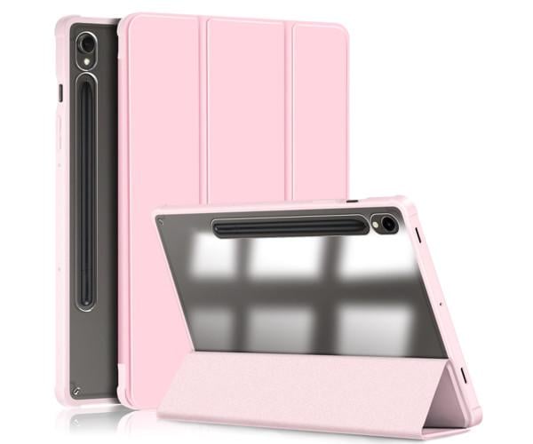 Чехол-книжка Glass Magnet Flip Cover для Samsung Galaxy Tab S9 Plus Рожевий