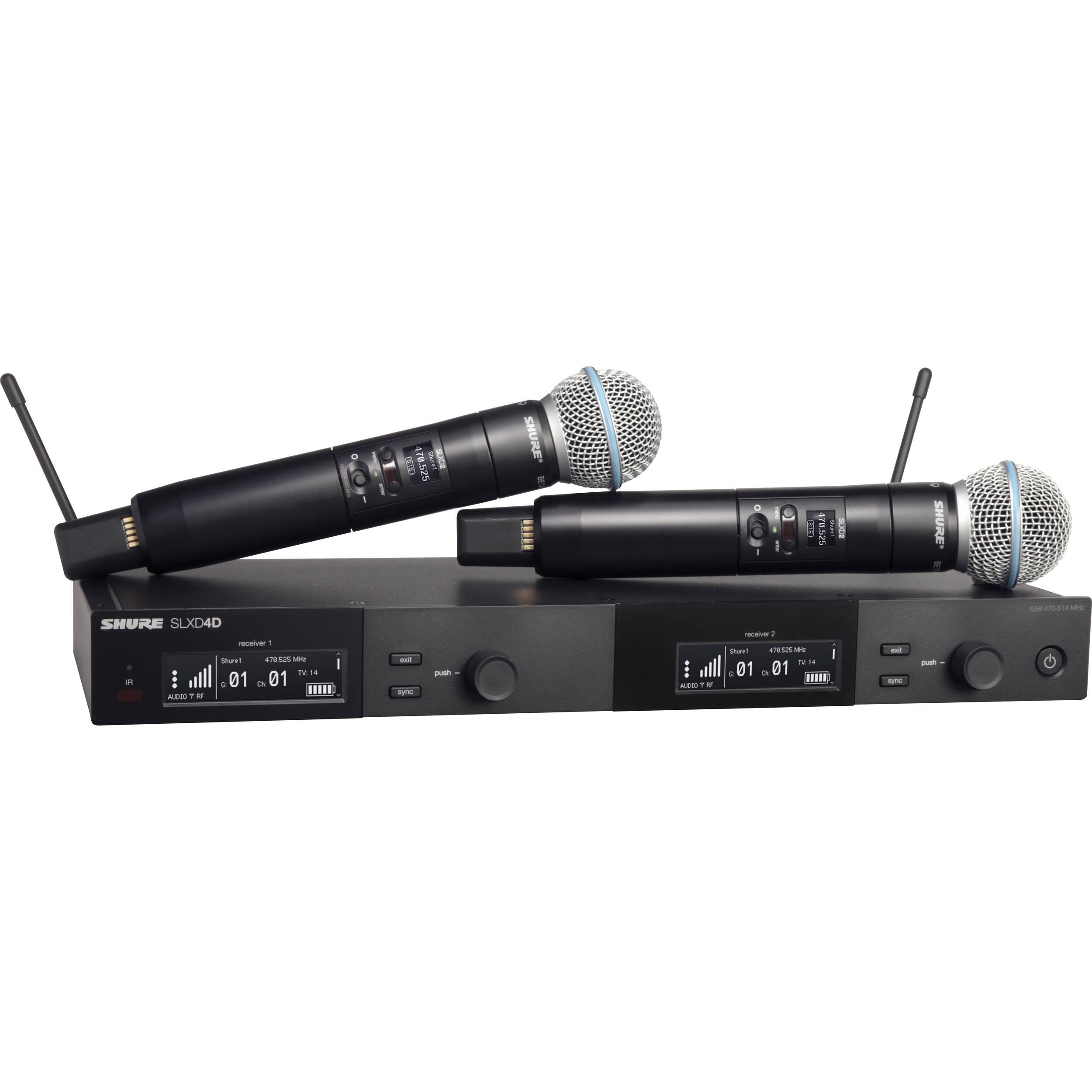 Радіосистема на два мікрофони SHURE SLXD24D BETA 58A (0079)