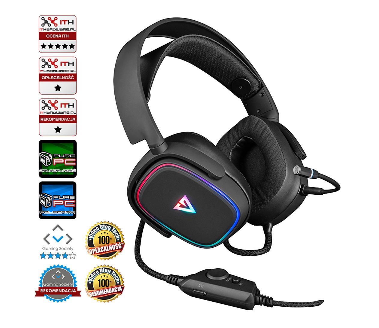 Гарнітура комп'ютерна Modecom MC-899 Prometheus Black (S-MC-899-PROMETHEUS-100) - фото 2 Гарнітура комп'ютерна Modecom MC-899 Prometheus Black (S-MC-899-PROMETHEUS-100) - фото 2