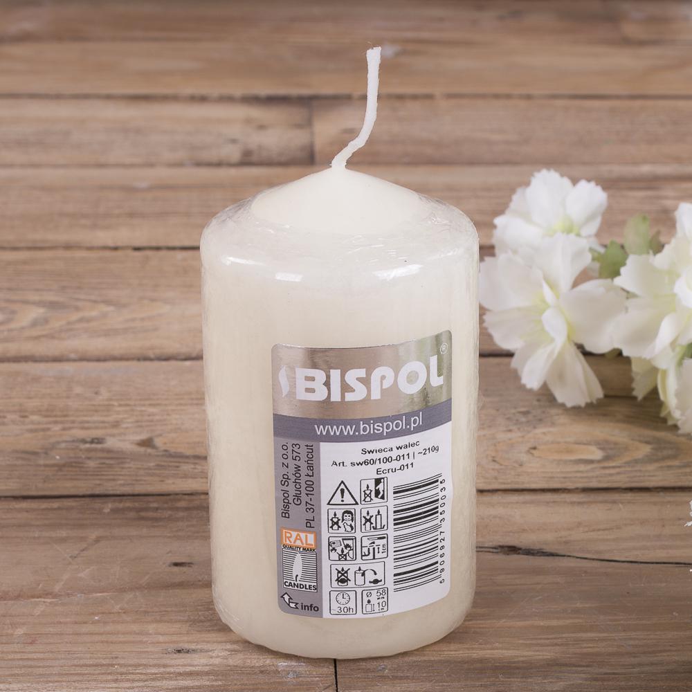 Свеча bispol цилиндрическая 60х100 мм Кремовая (3652-6) Свеча bispol цилиндрическая 60х100 мм Кремовая (3652-6)