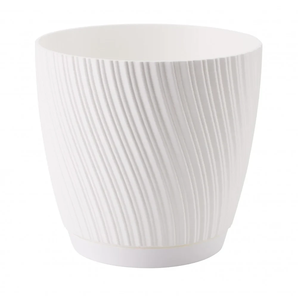 Горшок для цветов Form-Plastic Мика круглый 6 л 23х21 см Белый (7752762918)