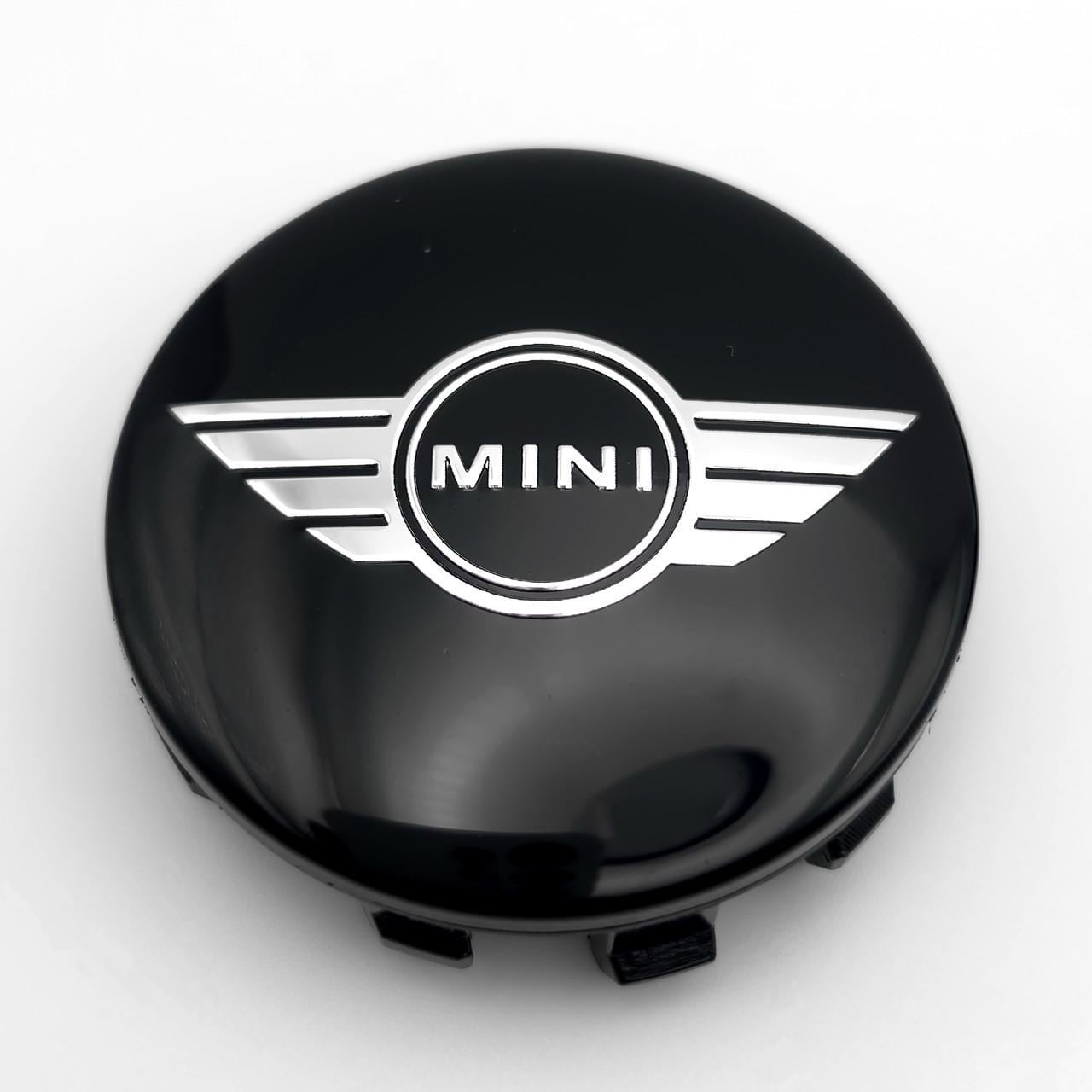 Колпачок заглушка ступицы колеса Mini 56 мм Черный/Хром тип 2 (3008351327)