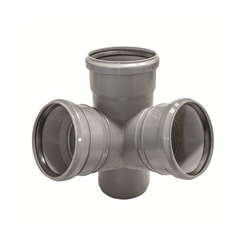 Внутрішня каналізація хрестовина двоплощинна Wavin 110х110х110 мм 67° (85786) Внутрішня каналізація хрестовина двоплощинна Wavin 110х110х110 мм 67° (85786)