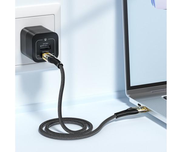 Кабель Data Essager EXCTT1-XJA01-P Type C-Type C 100W 2 м Black (06EXCTT1-XJA01-P) - фото 3