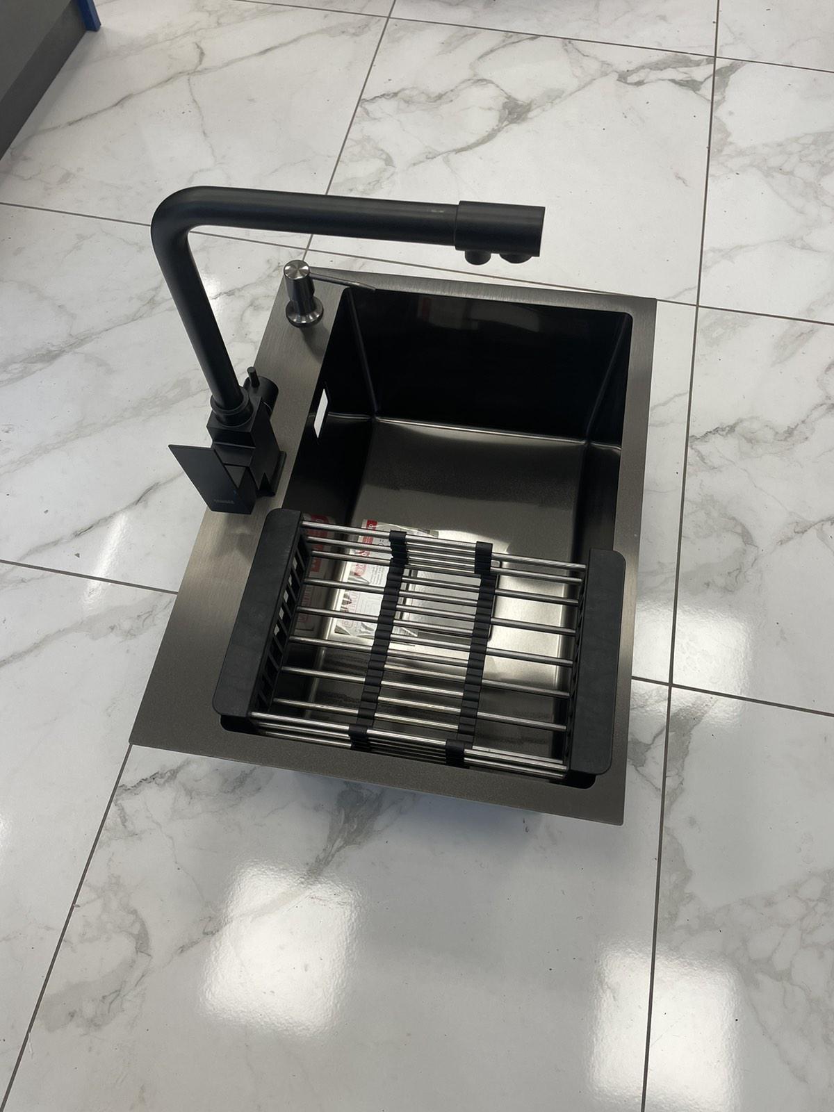 Кухонная мойка Platinum 5843 PVD/кран для кухни с подключением к фильтру Kroner/краны приборовые 1/2х1/2 Went - фото 7 Кухонная мойка Platinum 5843 PVD/кран для кухни с подключением к фильтру Kroner/краны приборовые 1/2х1/2 Went - фото 7