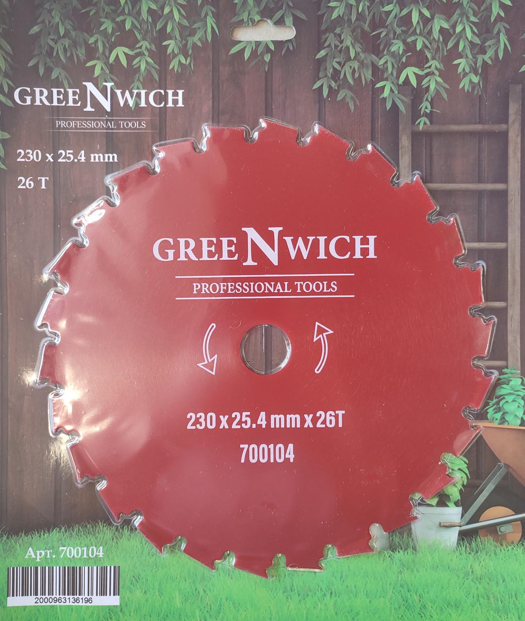 Нож для триммера GreeNwich 700104 26Т напильник 230 мм Красный (29739383)