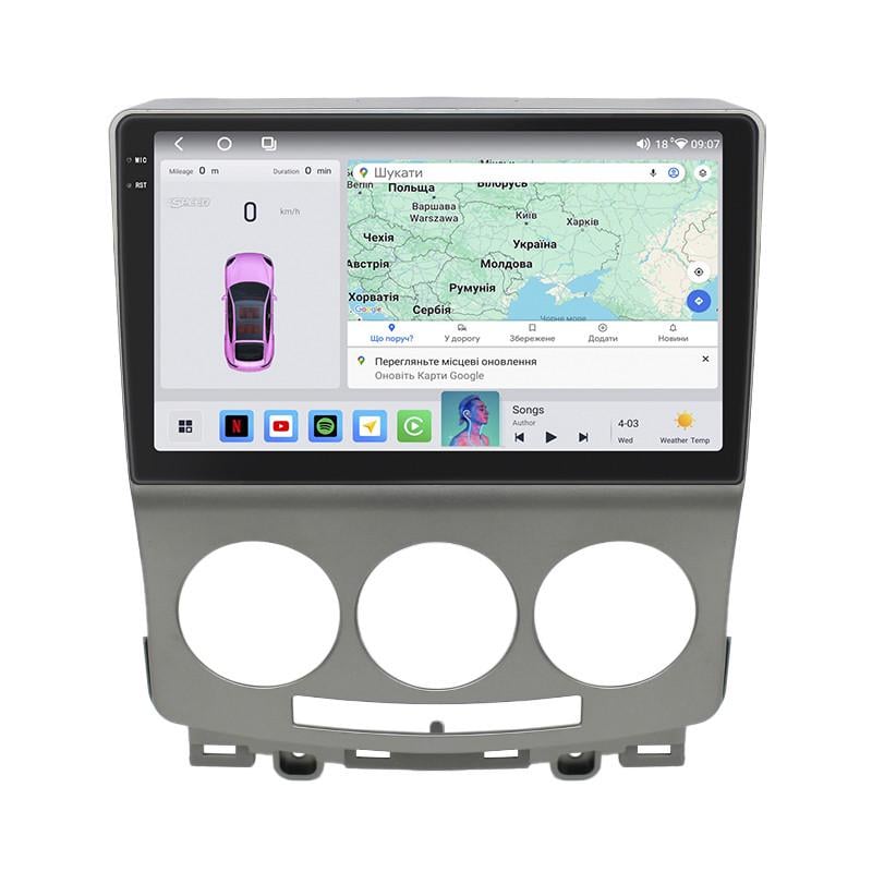 Автомагнитола штатная Lesko 4G/QLED/360°/CarPlay/GPS/Wi-Fi для Mazda 5 I CR Рестайлинг 2007-2010 4/64Gb 9" (2352575914)