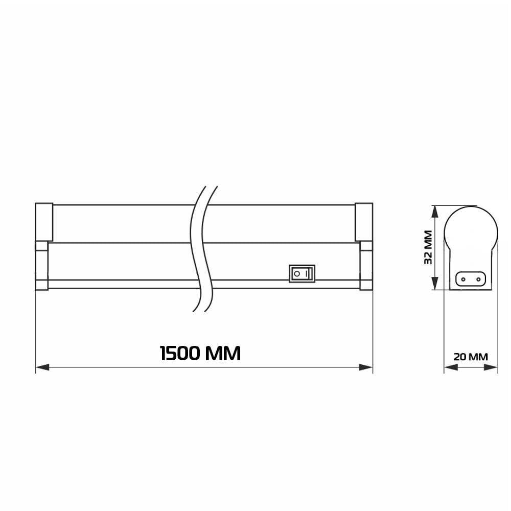 Светильник мебельный ETRON 1-EDP-258 24W 4200K T5-150 IP20 (22681) - фото 4