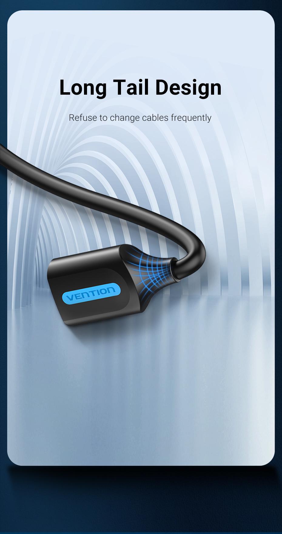 Кабель Vention USB 3.0 5 Гбіт/с USB-A папа на USB-A мама 1 м Чорний (CBHBF) - фото 14 Кабель Vention USB 3.0 5 Гбіт/с USB-A папа на USB-A мама 1 м Чорний (CBHBF) - фото 14