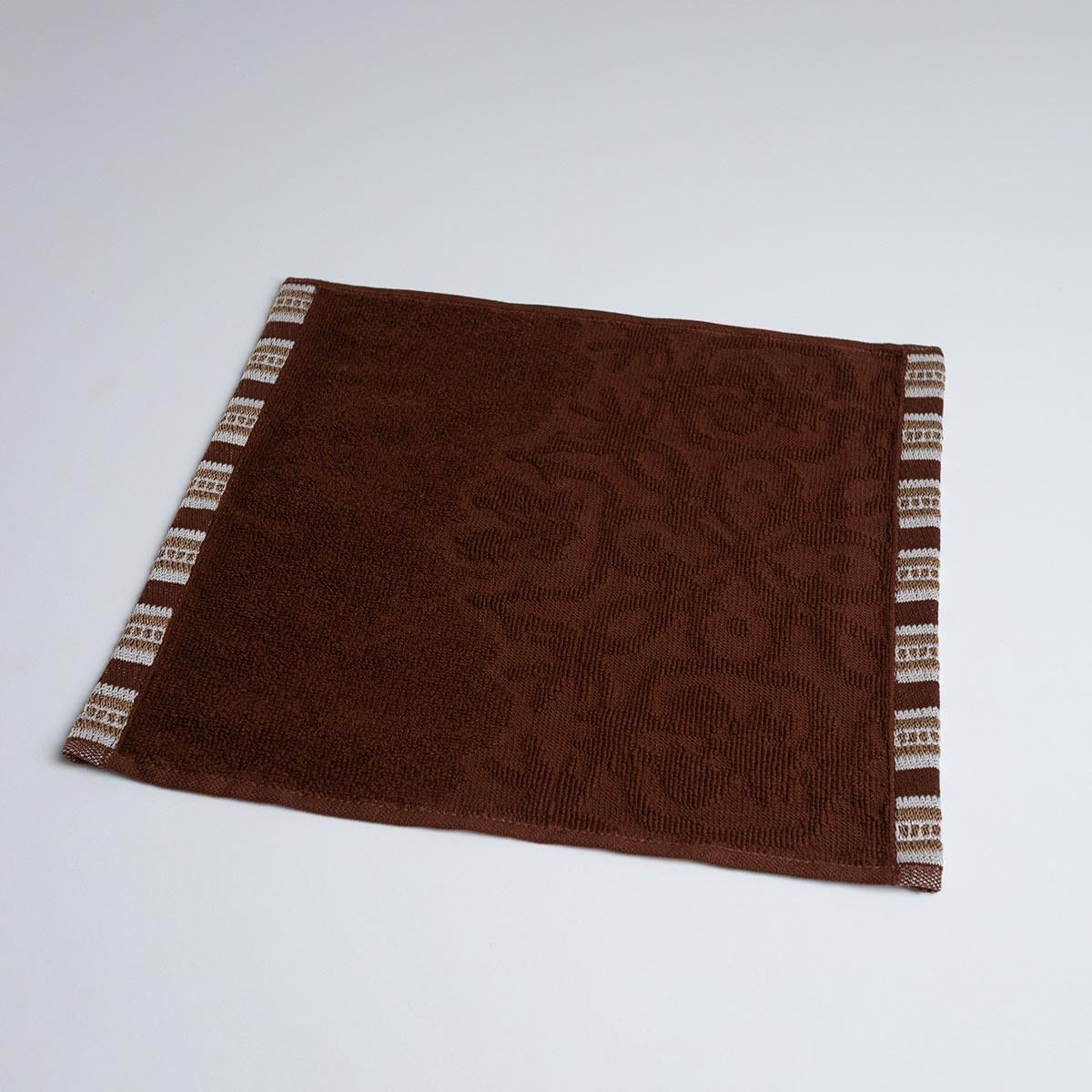 Полотенце кухонное махровое GM Textile с орнаментом 400 г/м2 30х30 см Коричневый (rmo400-30-brown)