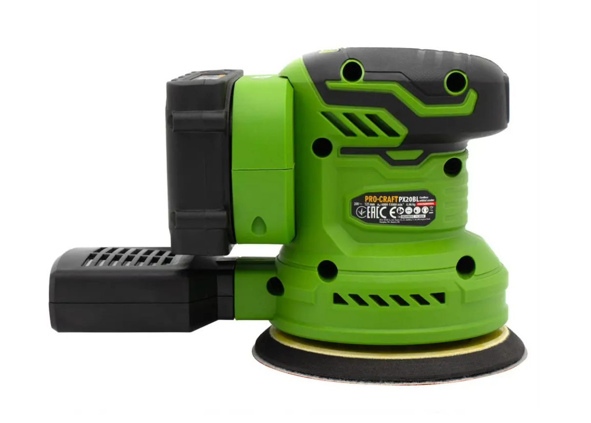 Аккумуляторная эксцентриковая шлифмашина Procraft PX20BL без аккумулятора и зарядного устройства (2538512257)
