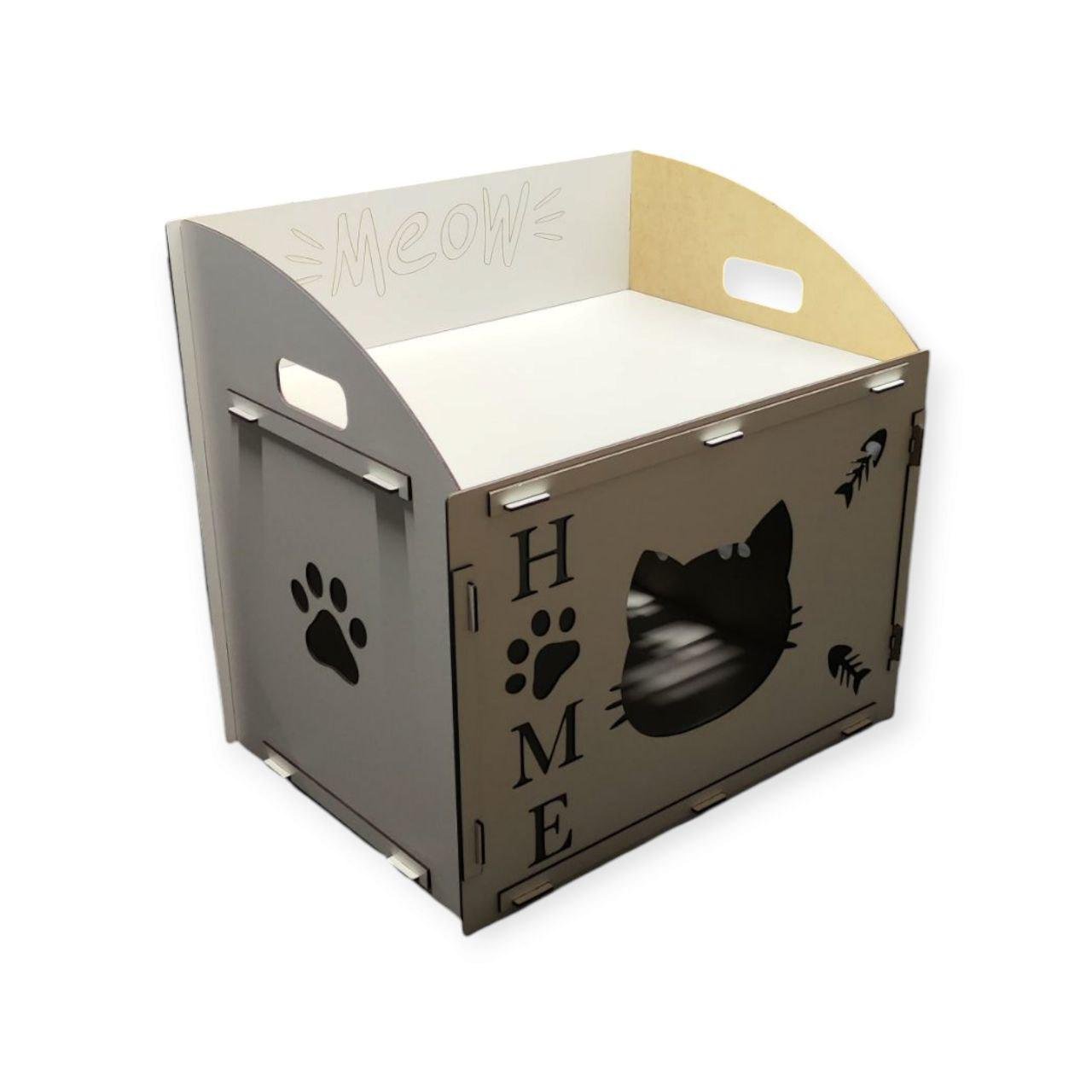 Домик деревянный кошачий 41х3х42 см (25105764)