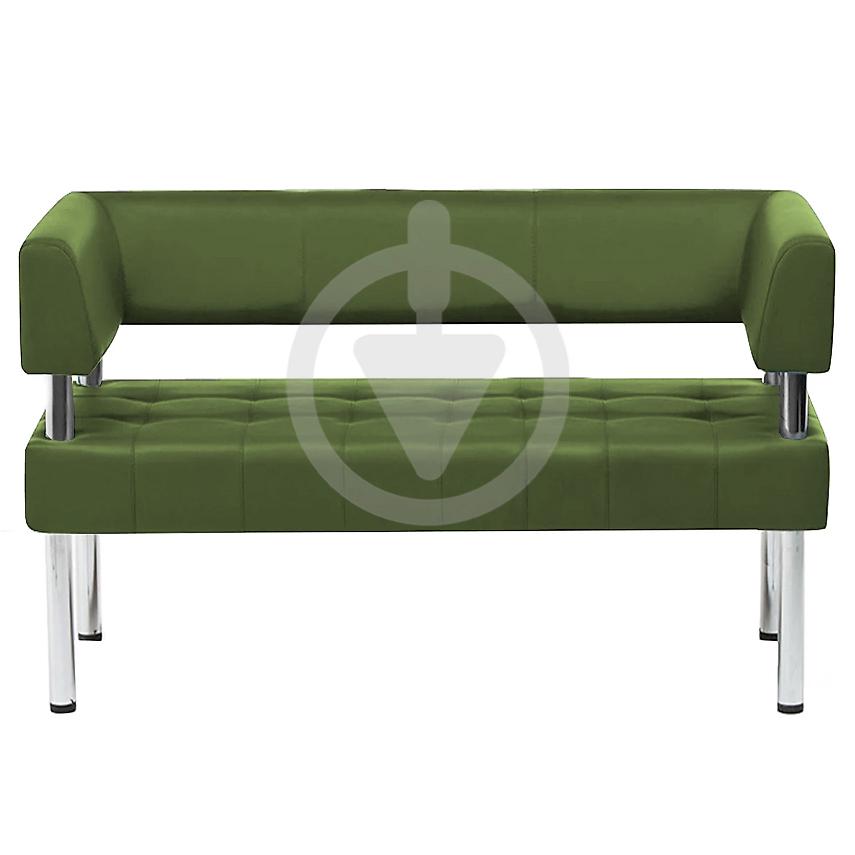 Диван офісний з підлокітниками AVVS для очікування/приймальної 150 см Темно-оливковий (podlokotnik-proshit-75x150-dol) - фото 2