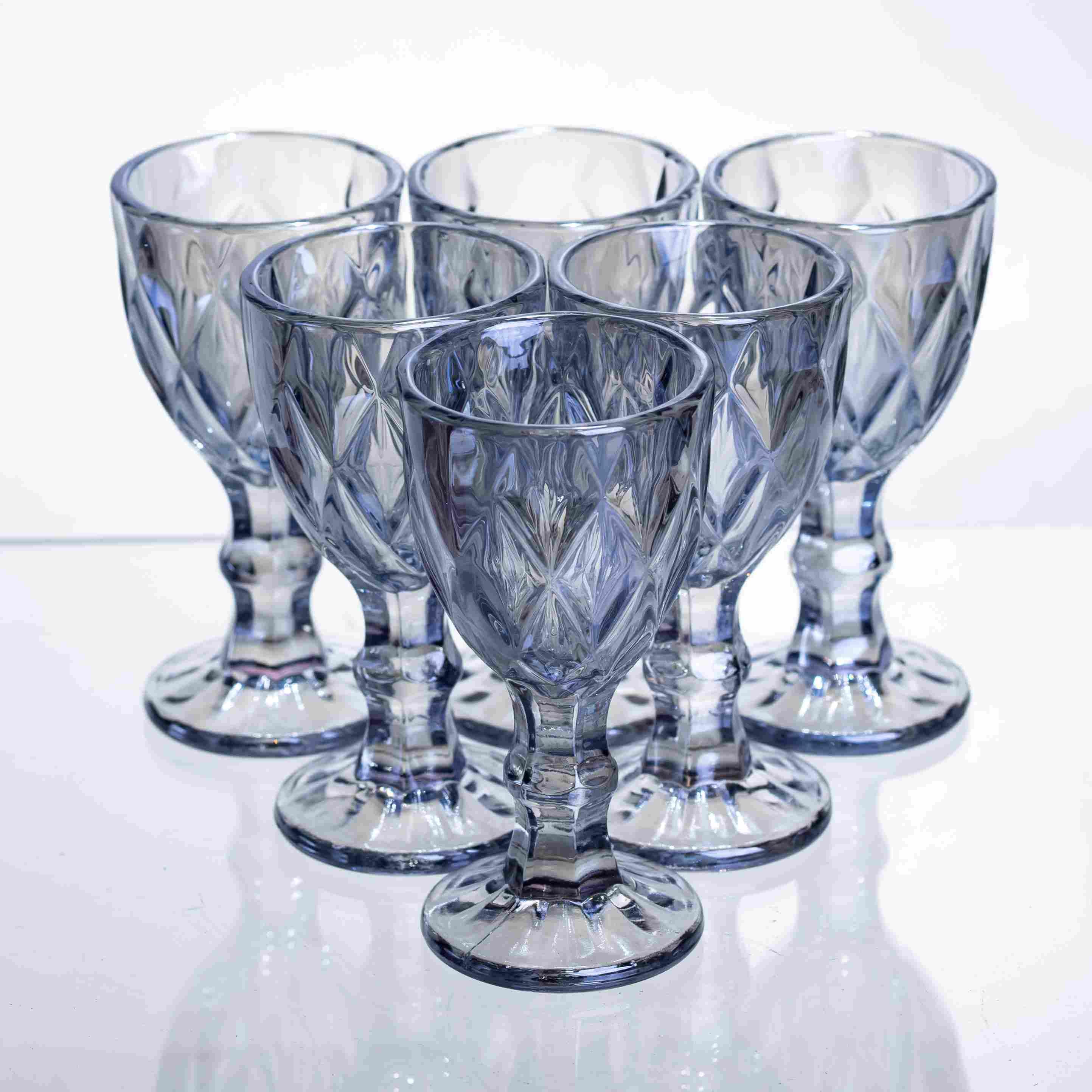 Набір чарок Diamond Blue 6 шт. по 40 мл Прозорий (HP-19-278)