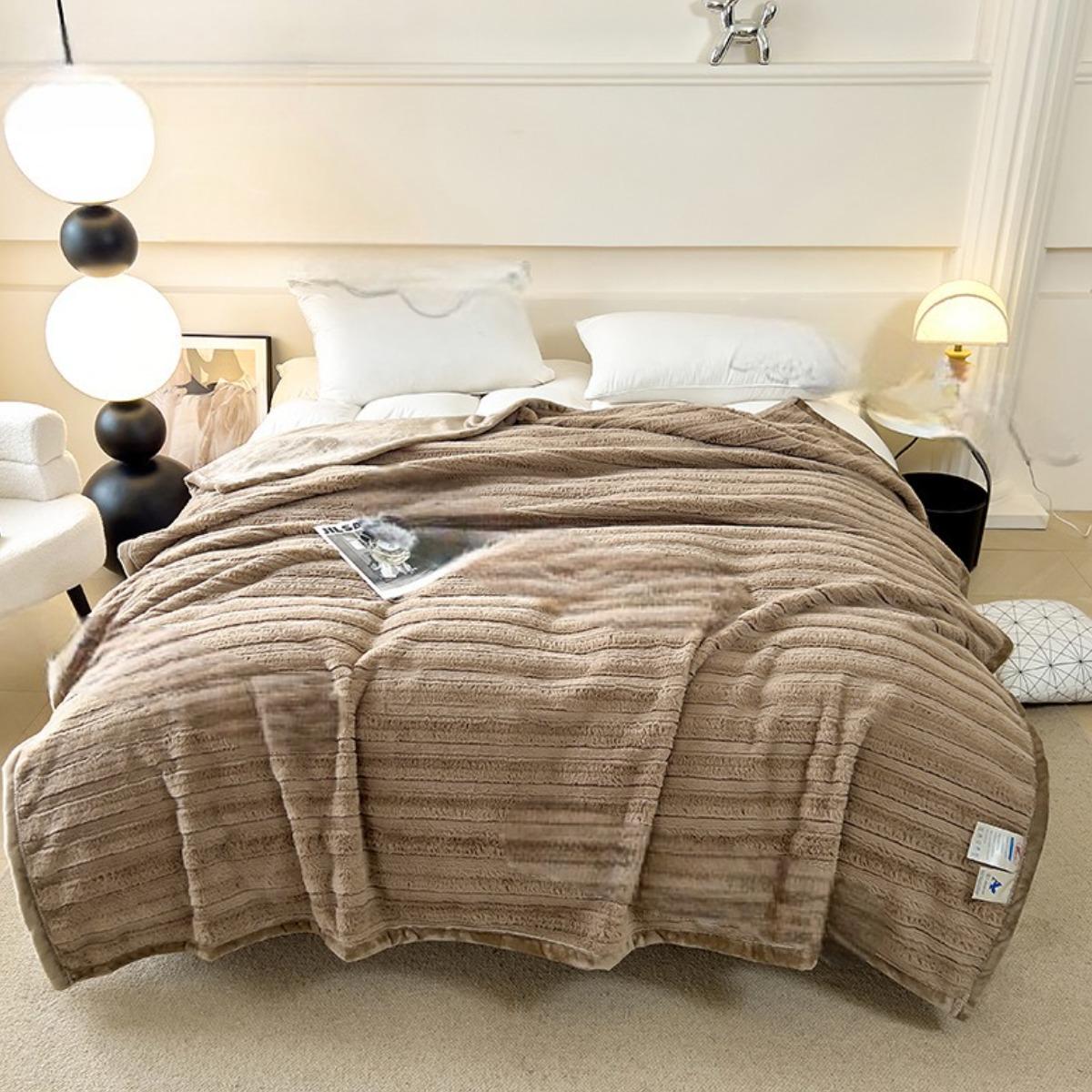 Плед Koloco Шиншилла евро 200х230 см Коричневый Плед Koloco Шиншилла евро 200х230 см Коричневый