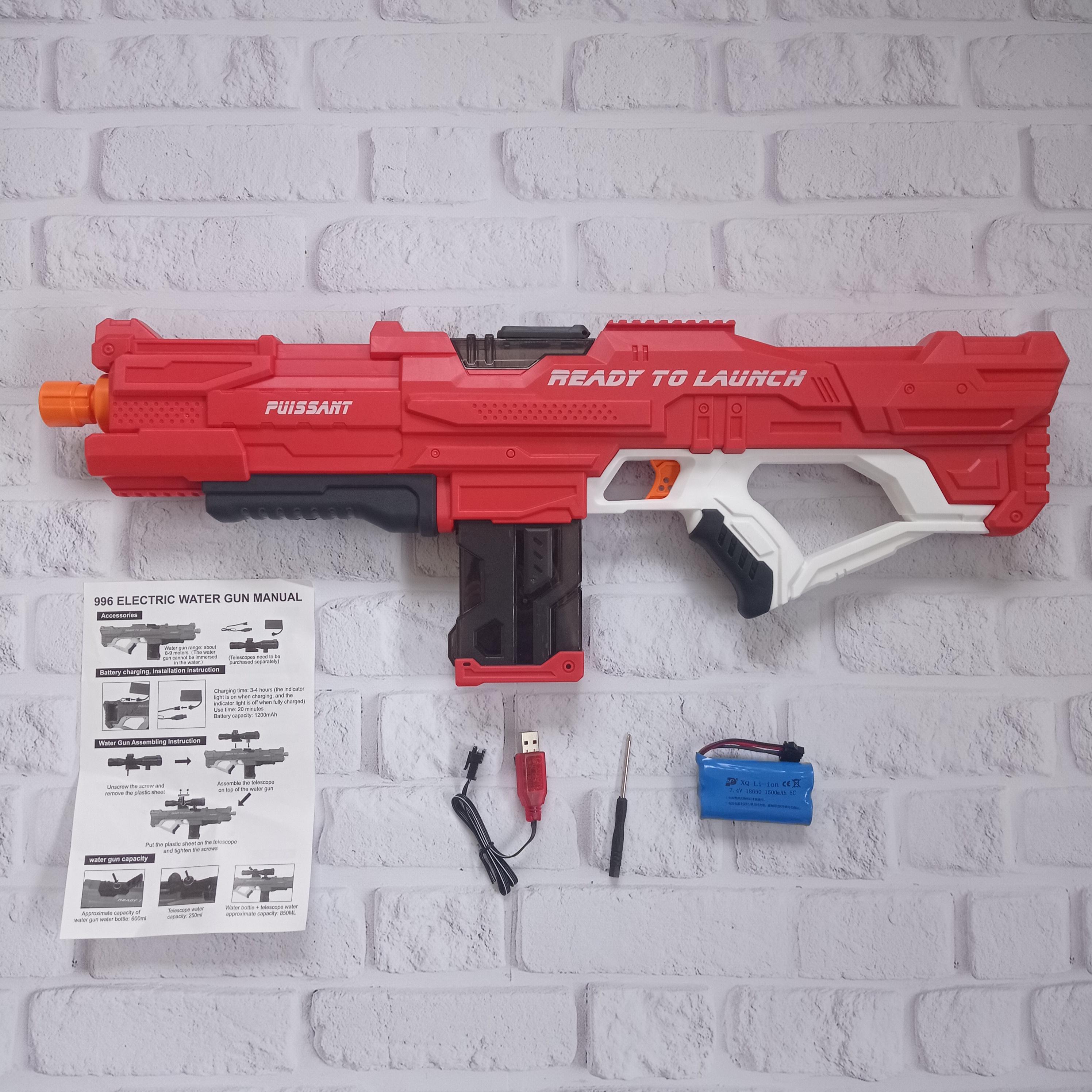 Електричний водяний пістолет дитячий Combat Water Gun Червоний (10698491)