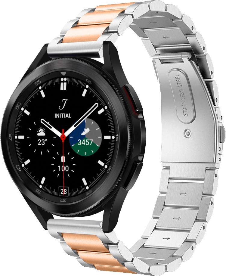 Металлический Ремешок Shain Line для Galaxy Watch 4 Classic 46 мм Silver Rose (28112-68)