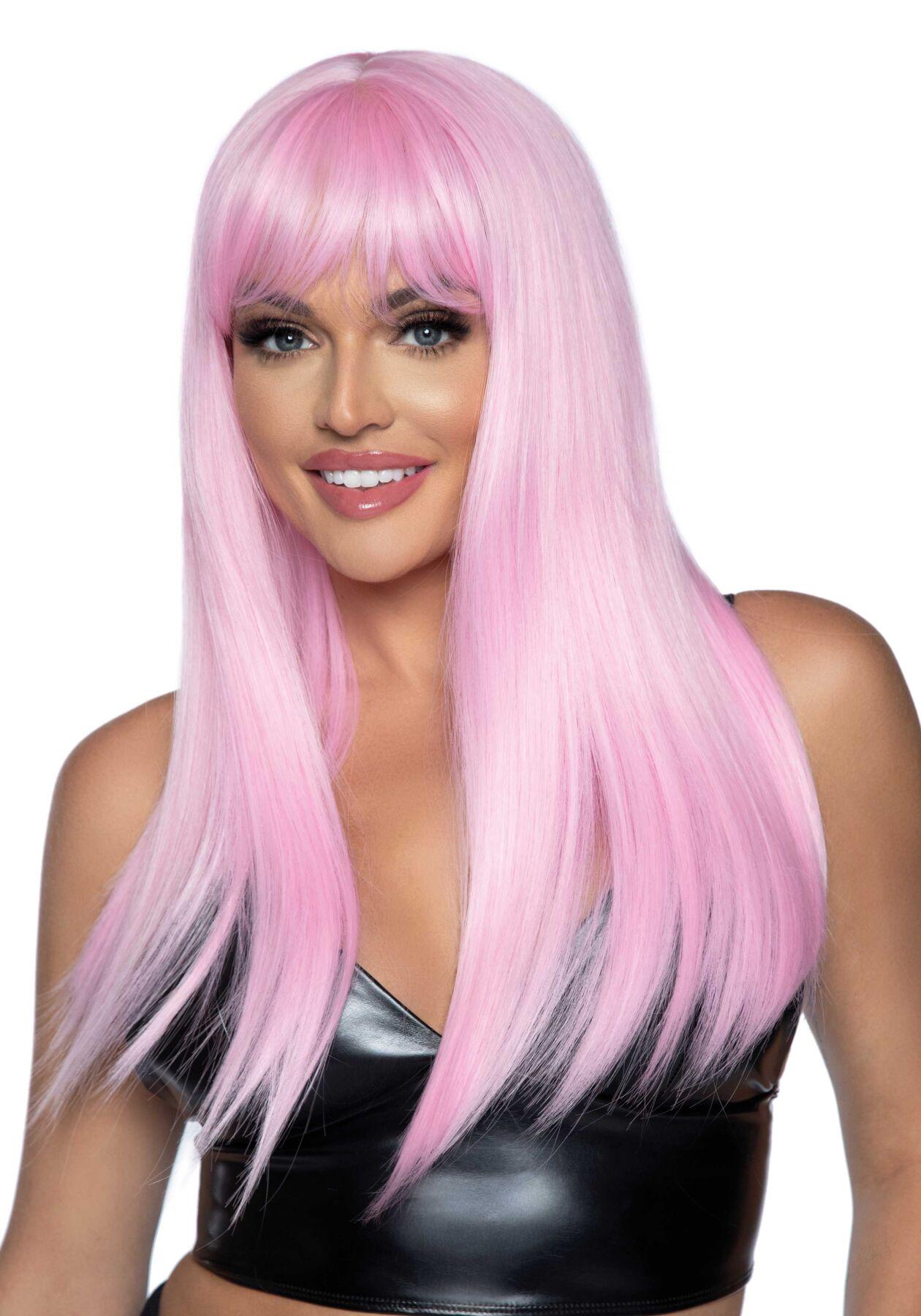 Перука довга Cherry Love Leg Avenue Long straight bang wig гладенька 61 см Рожевий