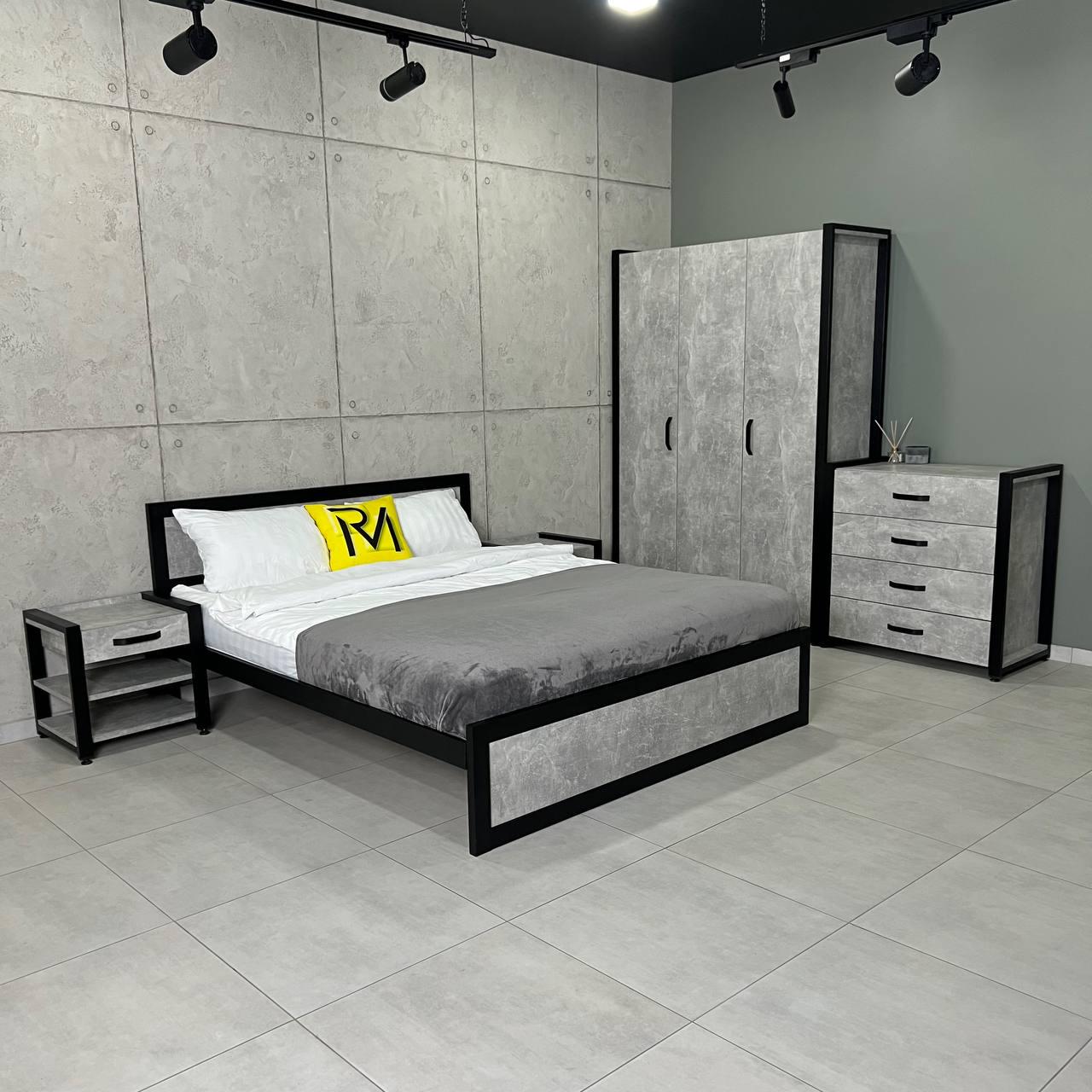 Гарнітури спальні Loft ліжко/комод/шафа/тумба модульний з дерева (000088629) - фото 1 Гарнітури спальні Loft ліжко/комод/шафа/тумба модульний з дерева (000088629) - фото 1