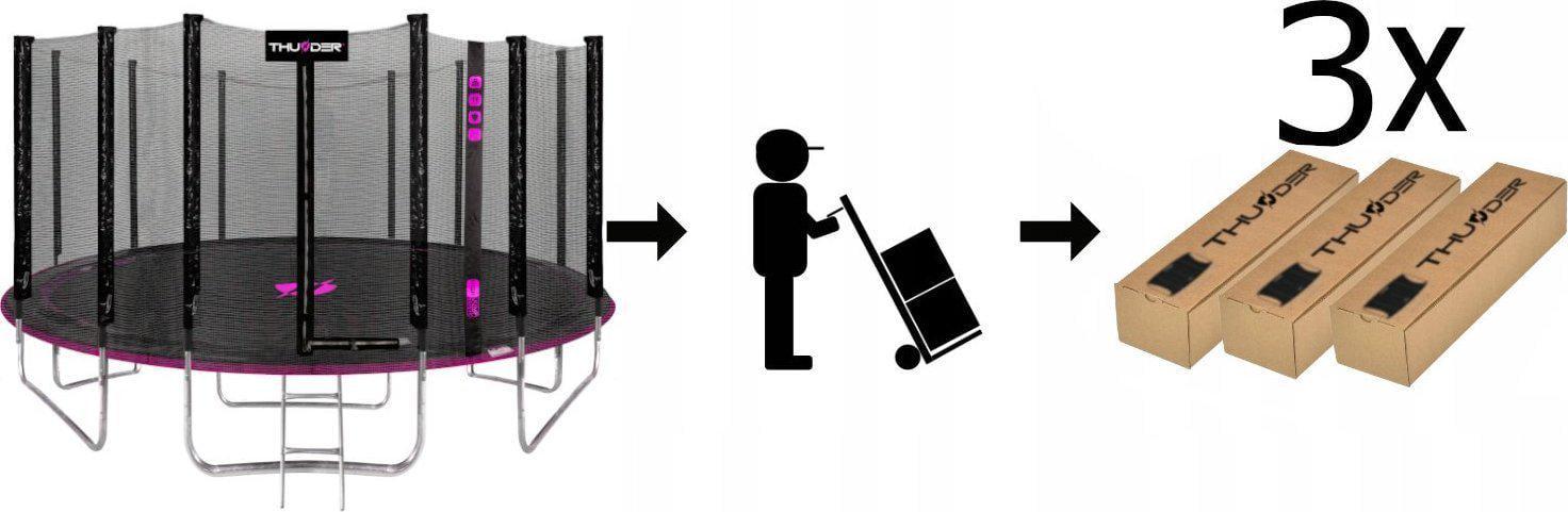 Батут Thunder OUTSIDE PRO з зовнішньою сіткою 16 футів 488 см Чорно-рожевий (411142) - фото 8 Батут Thunder OUTSIDE PRO з зовнішньою сіткою 16 футів 488 см Чорно-рожевий (411142) - фото 8