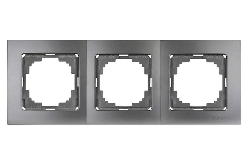 Рамка трехместная Nilson Touran Антрацит (00000011929)
