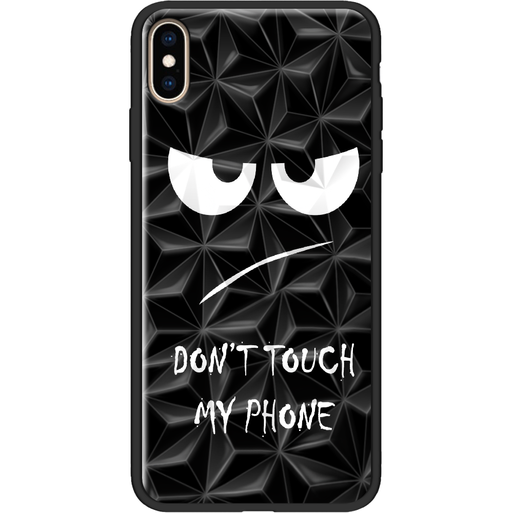 Чехол Boxface iPhone XS Max Don't Touch my Phone Черный силикон с призмой (35321-up535-37858)