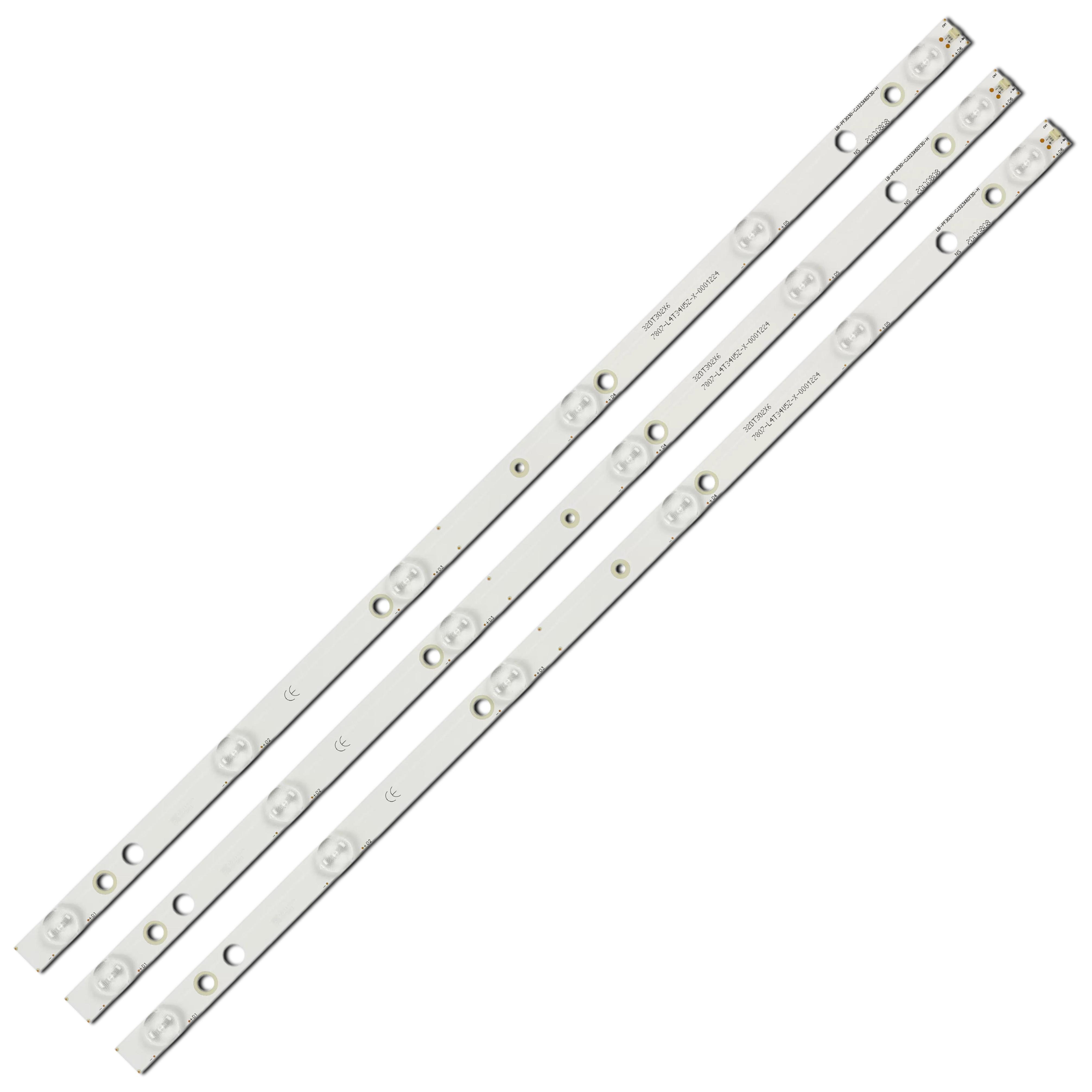 Комплект LED подсветки для TV LB-PF3030-CJ323X6DT30-H 32DT302X6 ST3151A05-9 ST3151A05-0 32" 3 шт. (ART-14102) Комплект LED подсветки для TV LB-PF3030-CJ323X6DT30-H 32DT302X6 ST3151A05-9 ST3151A05-0 32" 3 шт. (ART-14102)