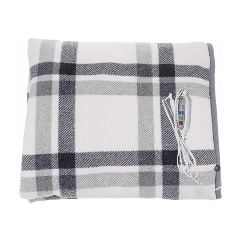 Плед с подогревом регулируемая температура от usb от повербанка 140х80 см Gray/White