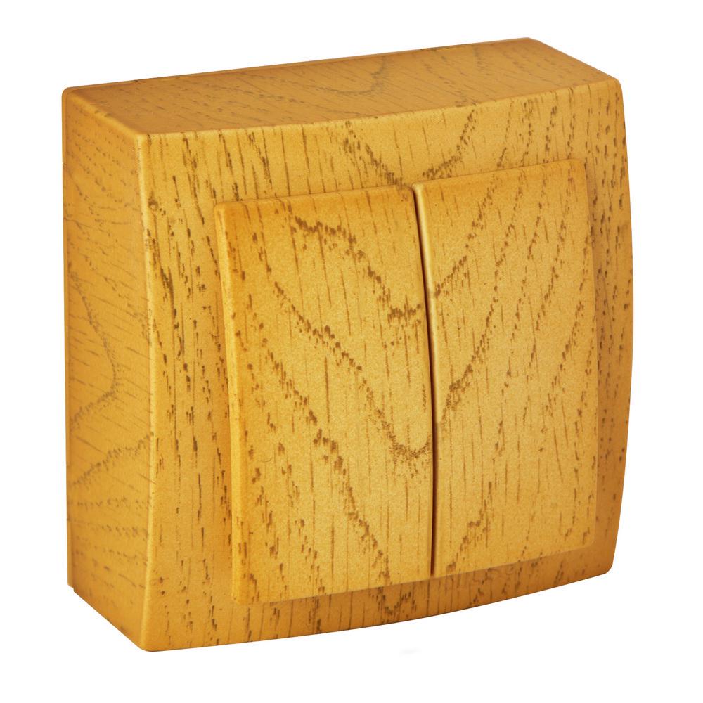 Вимикач двоклавішний Nilson Themis Дуб (26251003)