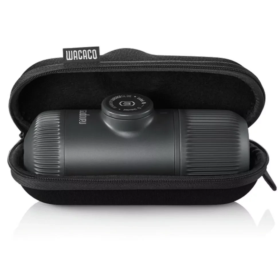Эспрессо-кофеварка Wacaco Nanopresso с чехлом механическая для молотого кофе Серый (WNANOGRcase) - фото 4 Эспрессо-кофеварка Wacaco Nanopresso с чехлом механическая для молотого кофе Серый (WNANOGRcase) - фото 4