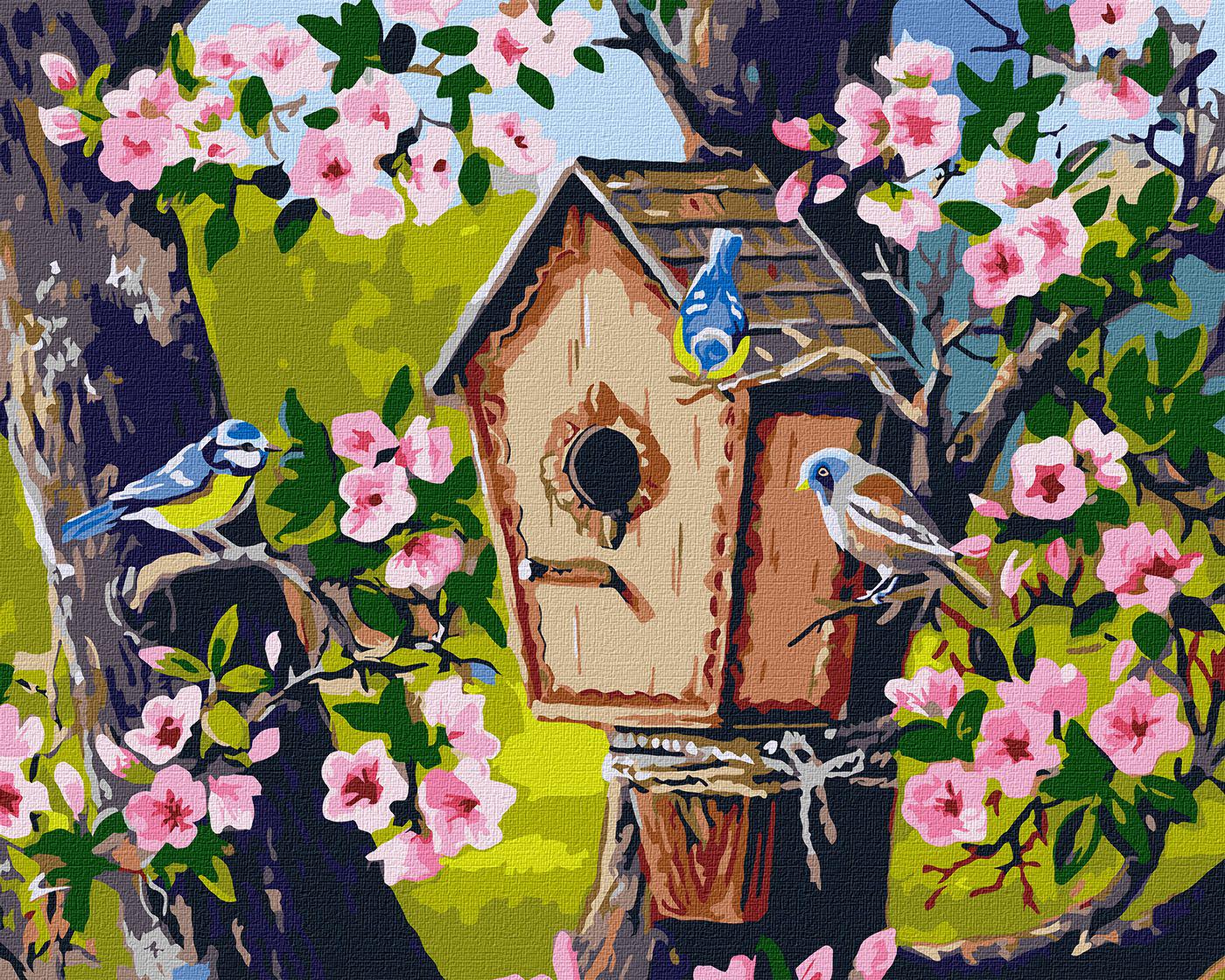 Картина по номерам Идейка Новоселье для птиц 40x50 см (KH6507)