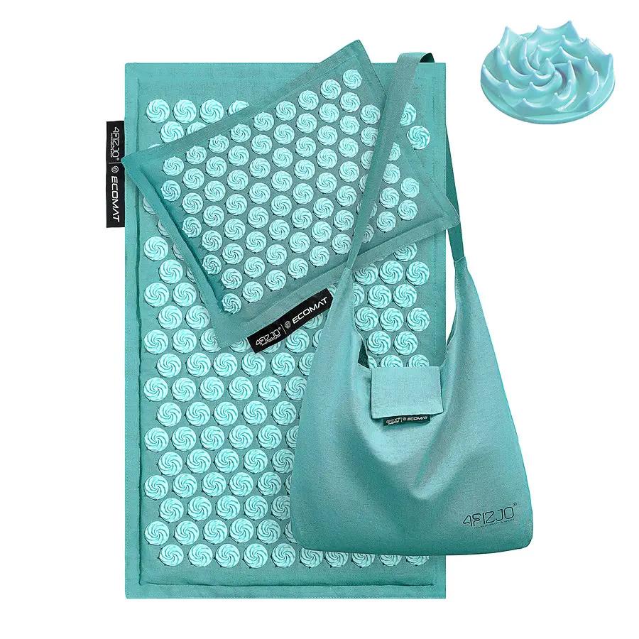 Килимок акупунктурний з подушкою 4FIZJO Eco Mat Аплікатор Кузнєцова 68x42 см 4FJ0180 Turquoise - фото 2