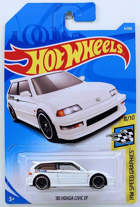 Игрушечная машинка Hot Wheels 90 Honda Civic EF 2019 Speed Graphics №004 Greddy (FYC51)