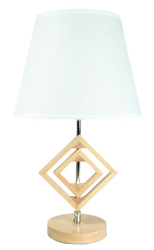 Лампа настольная деревянная SVLIGHT 1089 с абажуром Белый Лампа настольная деревянная SVLIGHT 1089 с абажуром Белый