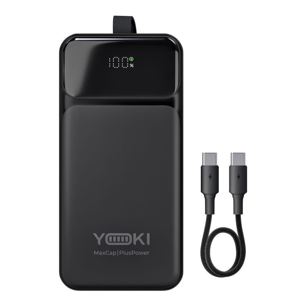 Повербанк Yoki MaxCap 40000mAh 65W с PD/QC LED-дисплеем/3 порта/кабель Type-C в комплекте (YK-PMC4061)