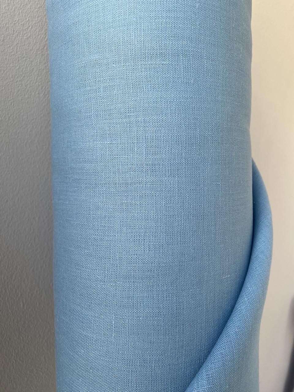 Ткань костюмная LINEN PLUS 100% лен 143 см 1586 Голубой - фото 6 Ткань костюмная LINEN PLUS 100% лен 143 см 1586 Голубой - фото 6