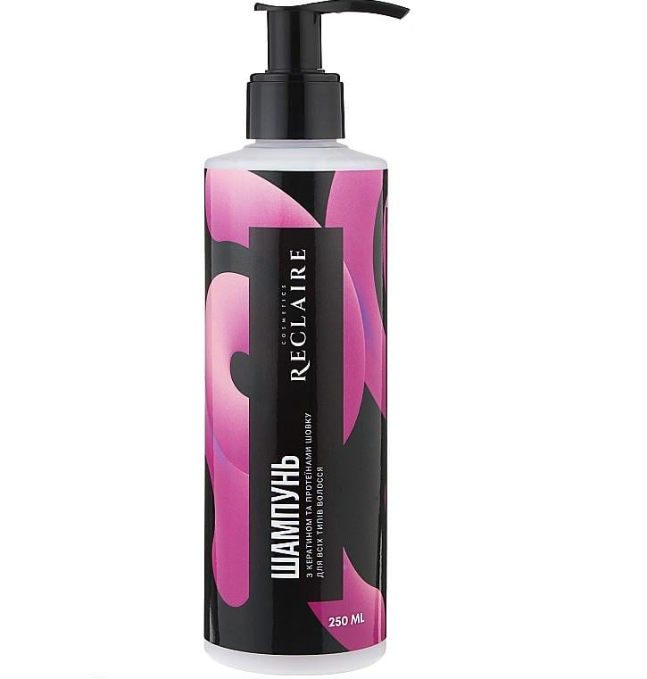 Реструктуризирующий шампунь Reclaire с кератином и протеинами шелка 250 мл (2000962943955) Реструктуризирующий шампунь Reclaire с кератином и протеинами шелка 250 мл (2000962943955)